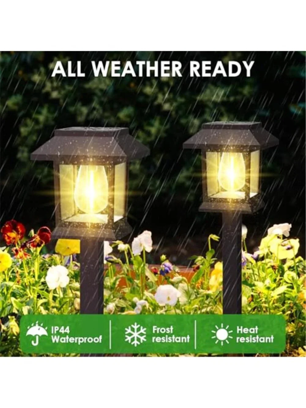 Solar Pathway Lights Outdoor 12 Pack Waterproof Garden Stake Landscape Lighting